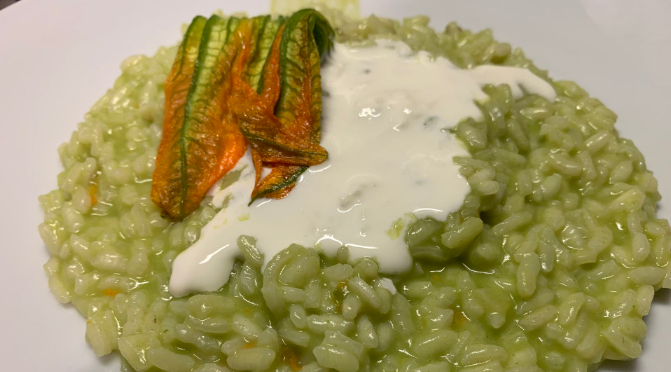 RISOTTO AI FIORI DI ZUCCA DI LUCINI