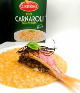 Impiattamento del risotto alla parmigiana di mare_Carnaroli Curtiriso